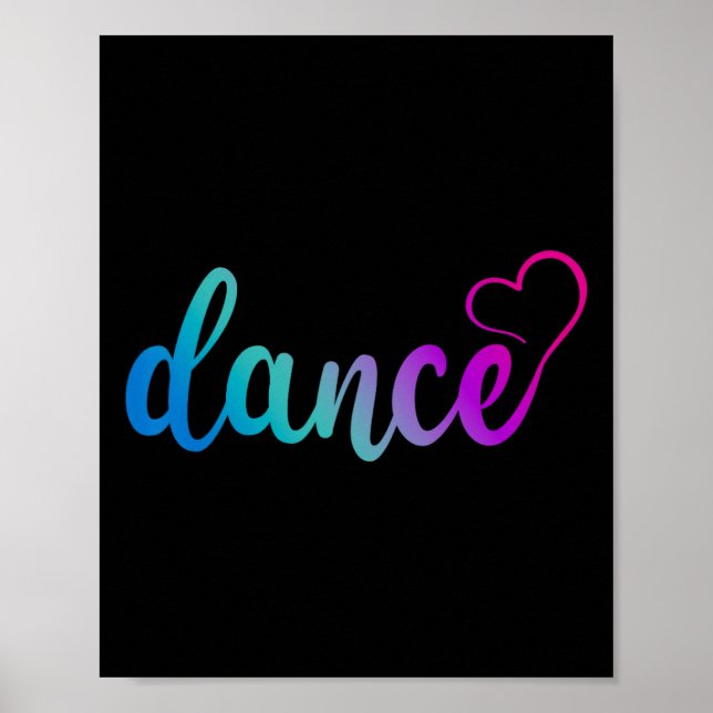Poster Mignonne Love Dance Stylo Danser Danse Amoureux Da (Devant)