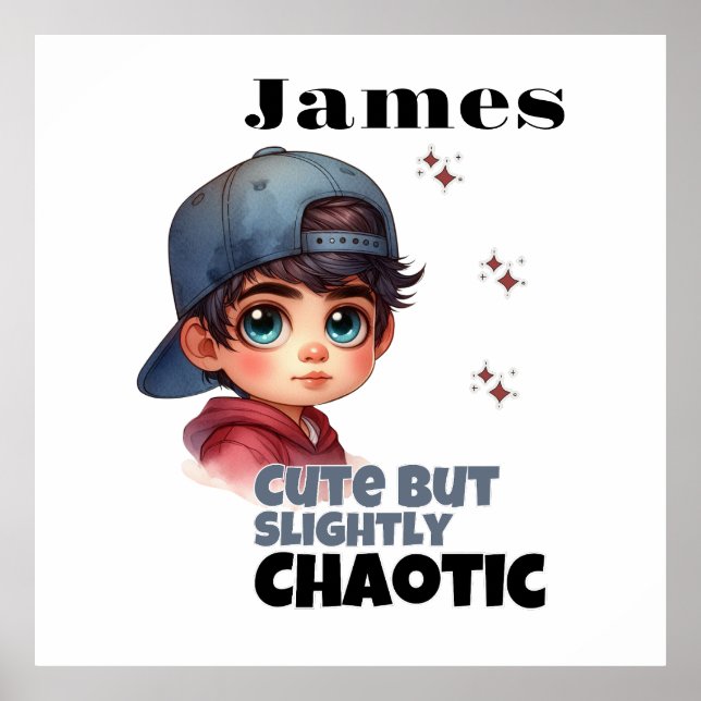 Poster Mignonne Mais Un Petit Garçon Un Peu Chaotique (Devant)