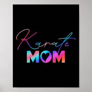 Poster Mignonne Martial Arts Fête des mères Rainbow Karat