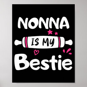 Poster Mignonne NONNA est la Meilleure Amie Réunion de Fa