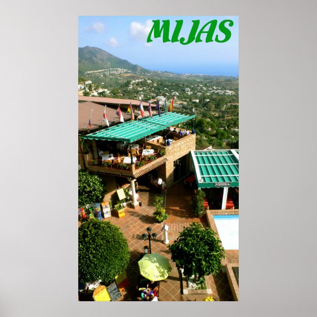 Poster Mijas, Costa del Sol, Espagne (Devant)