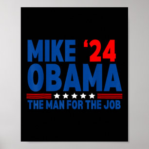Poster Mike Obama ‘24 Drôle élection présidentielle L'hom