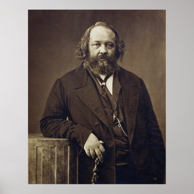 Poster Mikhail Bakunin Russe Anarchiste social par Nadar (Devant)