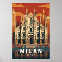 Milan Italie Duomo di Milano Voyage Art Rétro