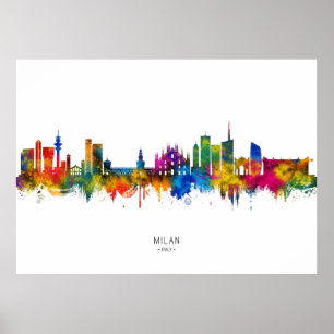 Poster Milan Italie Toit Terrasse