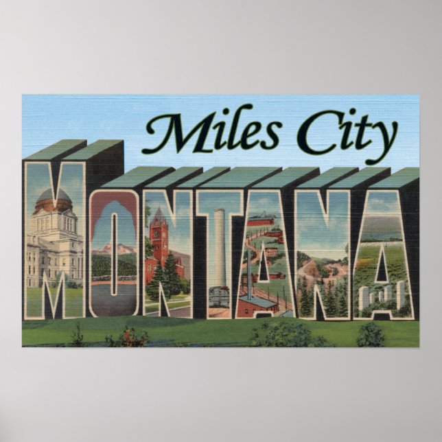 Poster Miles City, Montana (Devant)