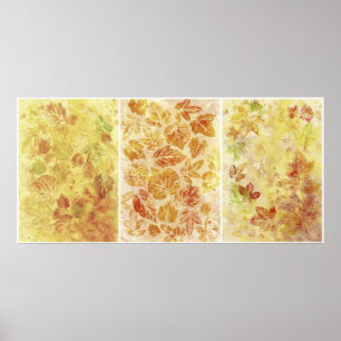Poster Milieux abstraits, aquarelle, feuille