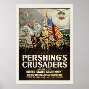 Poster Militaires des USA de cru de croisés de Pershings