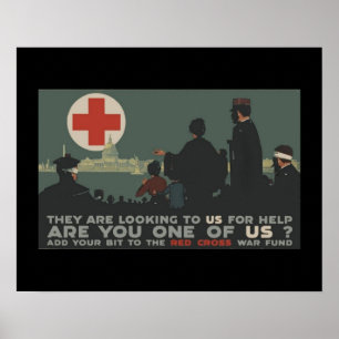 Poster Militaires patriotes de Croix-Rouge de Première