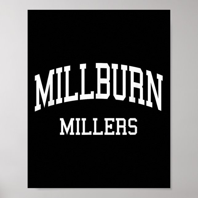 Poster Millburn High School Hs Millburn Nj Retro Srts  (Devant)