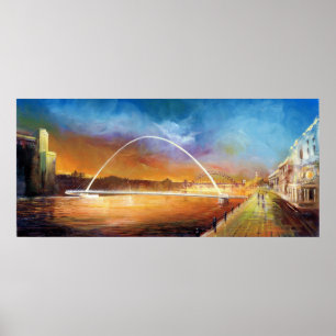Poster Millennium Bridge Newcastle sur Tyne Imprimer