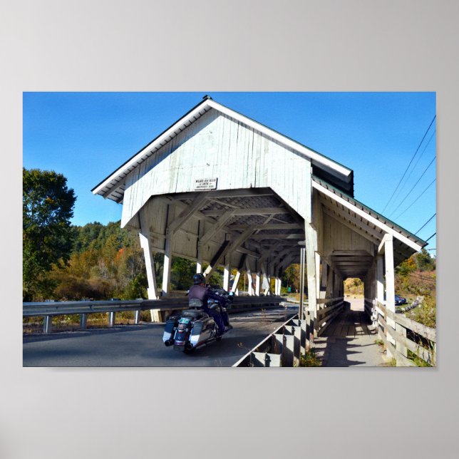 Poster Miller's Run Covered Bridge, Lyndon, Vermont (Devant)