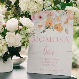 Poster Millie Floral Baby shower Mom-osa Bar