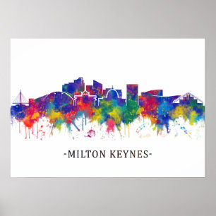 Poster Milton Keynes England Skyline