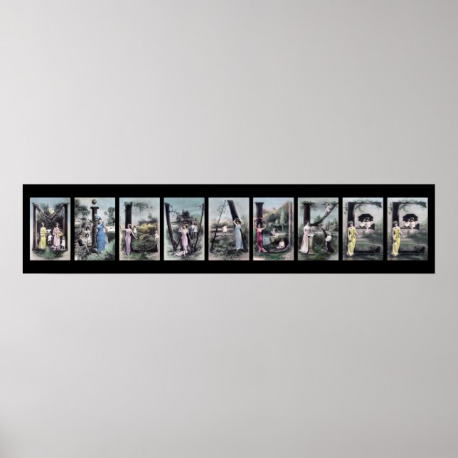 Poster MILWAUKEE Alphabet Vintage Lettre Nom Art (Devant)