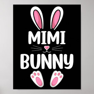 Poster Mimi Bunny assortiment de famille Mimi jour de Pâq