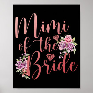 Poster Mimi de la mariée Mimi fière Mimi de la mariée