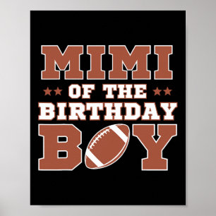 Poster Mimi du garçon d'anniversaire Football Enfants 1er