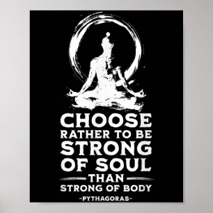 Poster Mindfulness Philosophie stoïque Pythagore Citation