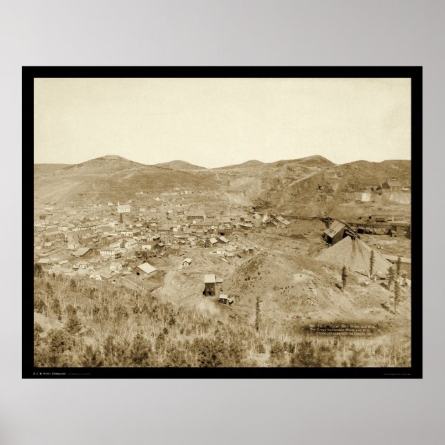 Poster Mine et usine de plomb de la ville SD 1889 (Devant)