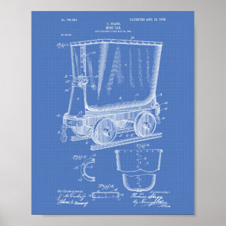 Poster Mine Trolley 1903 Patent Art Blueprint