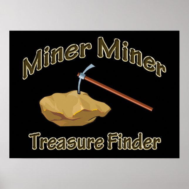 Poster Miner Miner Trésor FIsous (Devant)