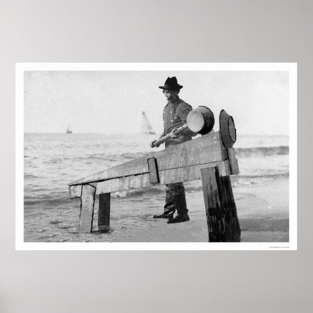 Poster Miner Washing Gold Alaska 1905 (Devant)