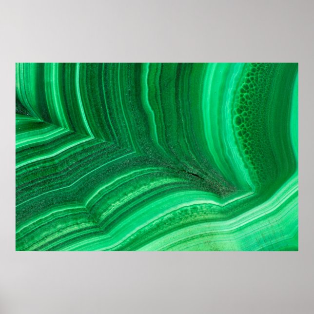 Poster Minéral malachite vert brillant (Devant)