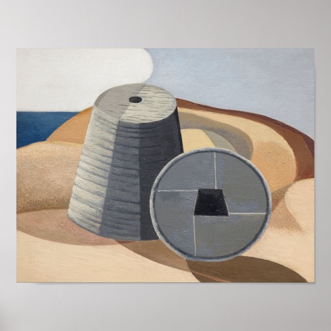 Poster Mineral Objects (1935) par Paul Nash (Devant)