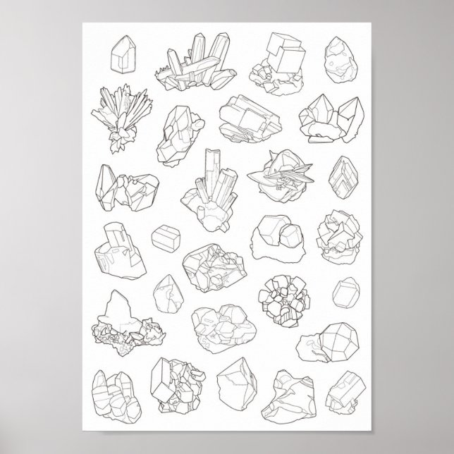 Poster Minerales con línea (Devant)