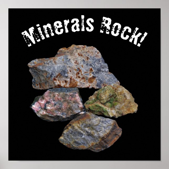 Poster Minerals Rock Collecteurs amusants (Devant)