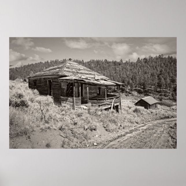 Poster Miner's Shack - Comet Ghost Mine - Montana (Devant)