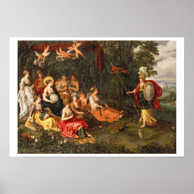 Poster Minerva visite les muses sur le mont Helicon (Devant)