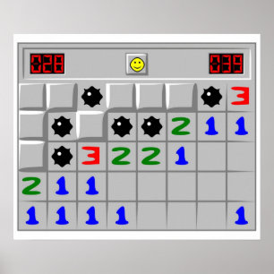 Poster Minesweeper Windows XP Retro Game