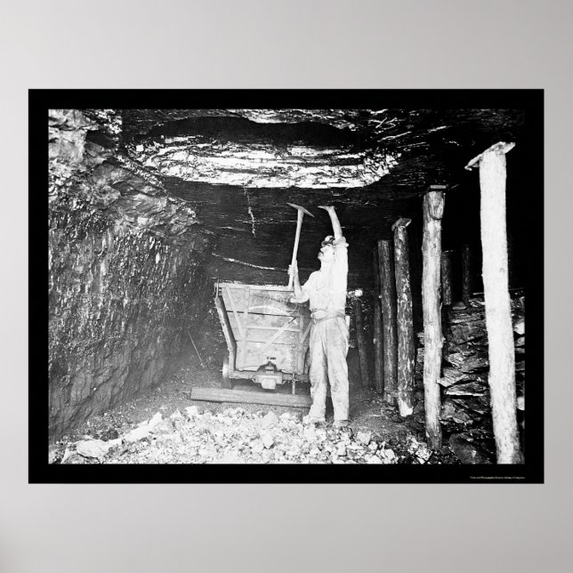 Poster Mineur de charbon 1910 (Devant)