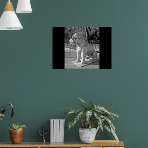 Poster Ming Tombs Dragon B&W