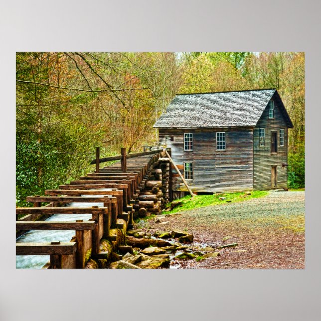 Poster Mingus Mill, Great Smoky Mountains (Devant)
