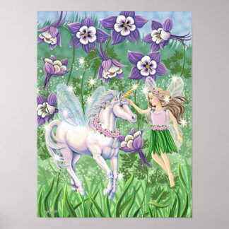 Poster Mini-affiche Fairy Unicorn