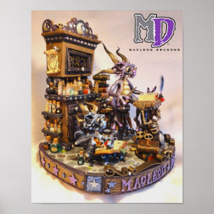 Poster Mini-affiche MD Merlin Dragons 11 po x 14 po