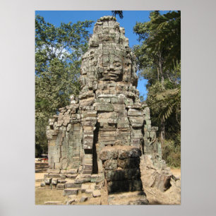 Poster Mini Bayon ... Ta Prohm, Angkor Wat, Cambodge