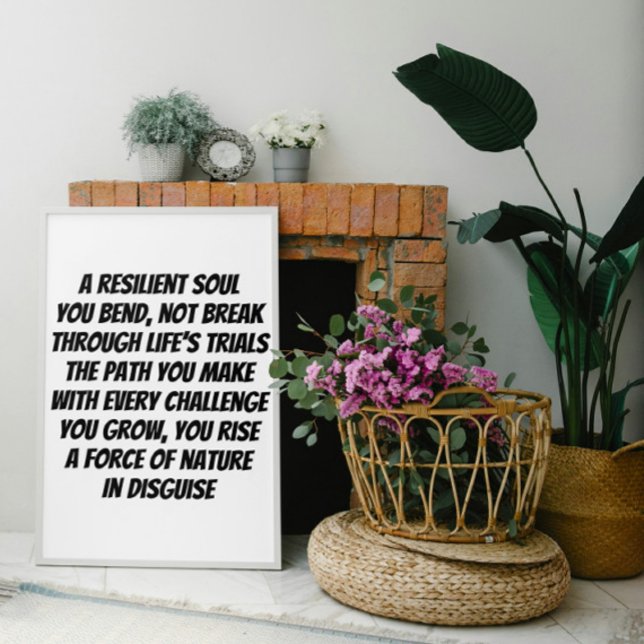 Poster Mini poème inspiré de l'âme résiliente (Créateur téléchargé)