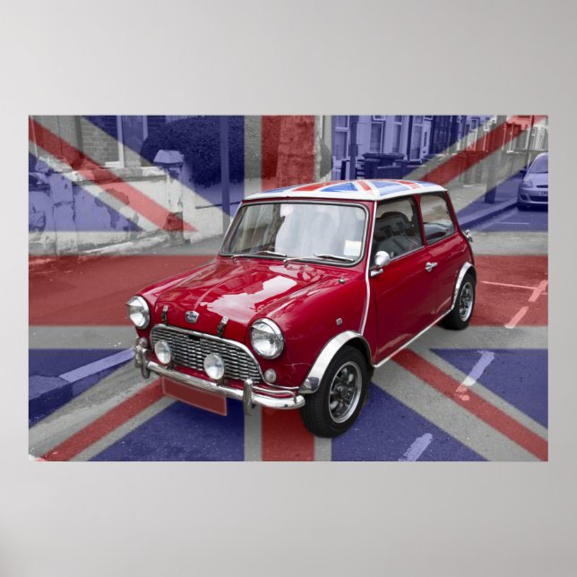 Poster Mini voiture classique britannique (Devant)