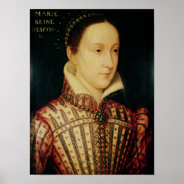 Poster Miniature de Mary Queen of Scots, vers 1560 (Devant)