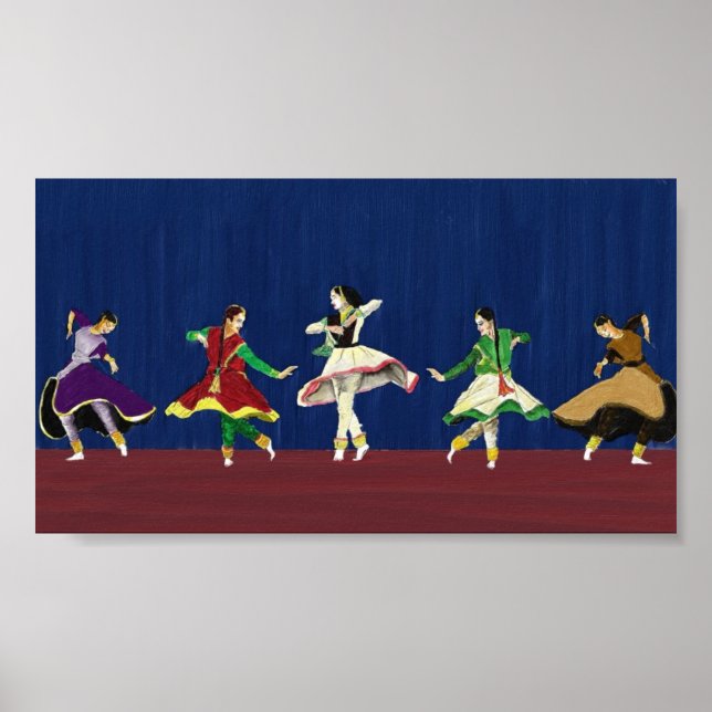 Poster Miniature des danseurs de Kathak (Devant)