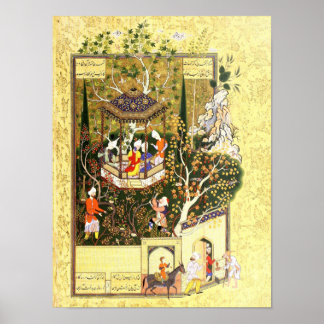 Poster Miniature persane : Voleur dans le verger