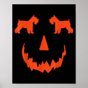 Poster Miniature Schnauzer citrouille chien Halloween