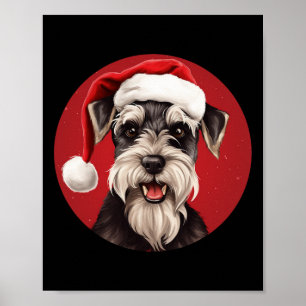 Poster Miniature Schnauzer Funny Xmas Maman Papa Amoureux