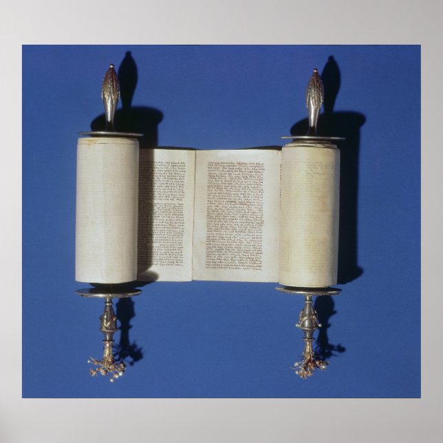 Poster Miniature Torah Scroll, 1765 (Devant)