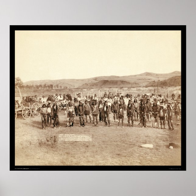 Poster Miniconjou Indian à Grass Dance SD 1890 (Devant)