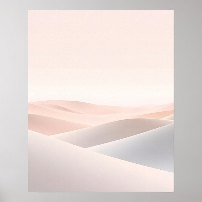 Poster Minimal Abstract Hills Landscape Art Print (Devant)